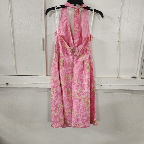 Lilly Pulitzer silk halter faux wrap dress - Picture 4 of 6